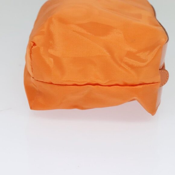 Salvatore Ferragamo Shoulder Bag Nylon Leather Orange Auth 101087 - Picture 11 of 15